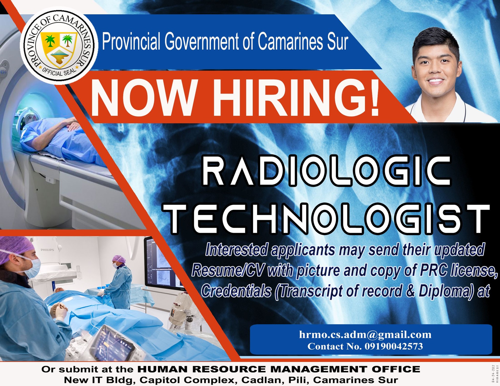 Now Hiring - Radiologic Technologist & Medical Technologists - November 25, 2024