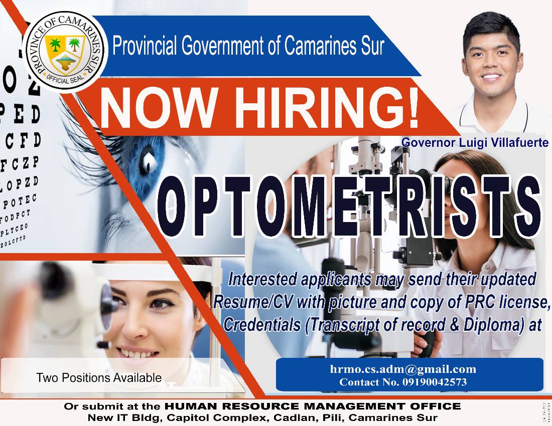 Now Hiring - Optometrists