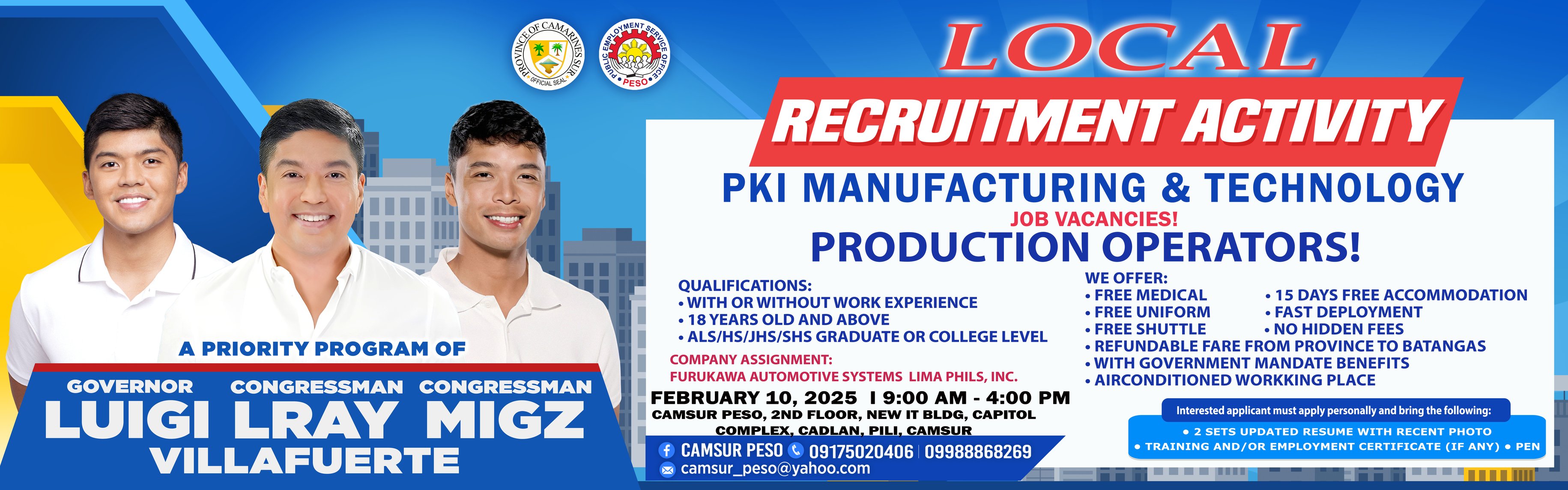 Recruitment Activity - PKI Manufacturing & Technology