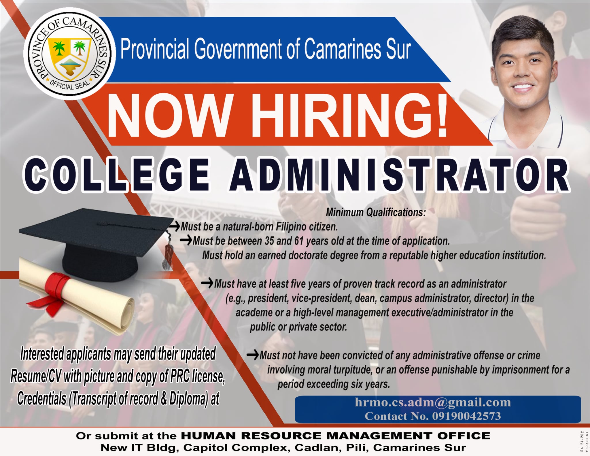 Now Hiring - College Administrator